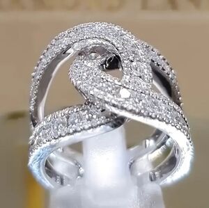 Macy's elegant stainless steel ring